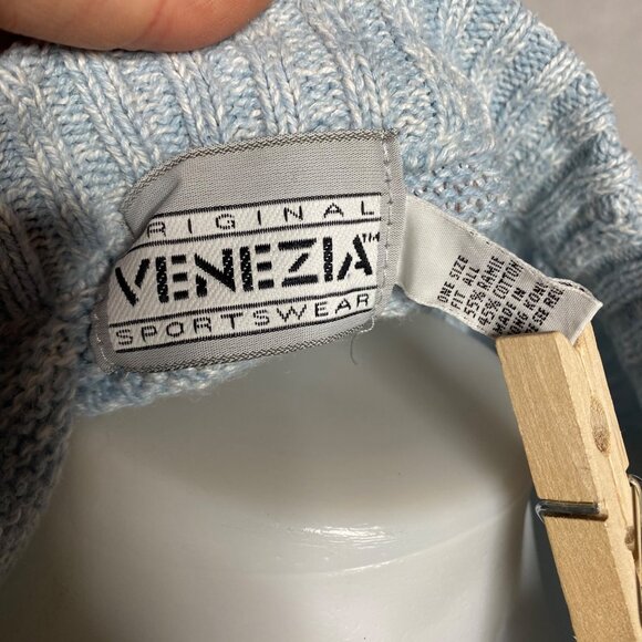 Vintage Venezia Light Blue Half Sleeve Sweater Size 2X - Picture 3 of 9